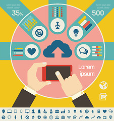 Image showing IT Industry Infographic Elements