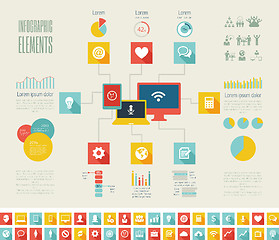 Image showing IT Industry Infographic Elements