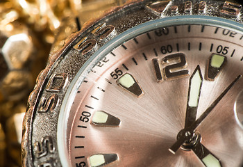 Image showing Shiny gold color watch