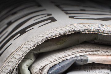 Image showing Pile of newspapers