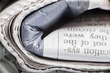 Image showing Pile of newspapers