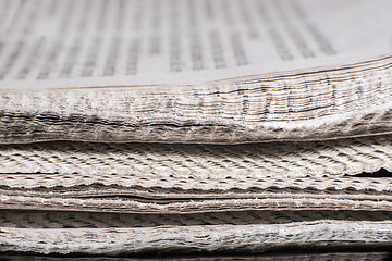 Image showing Pile of newspapers