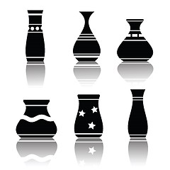 Image showing silhouettes of vases