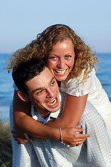 Image showing Young couple having fun