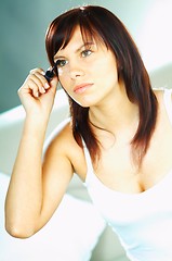 Image showing Girl doing makeup