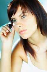 Image showing Girl doing makeup