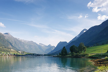 Image showing Nordfjord, Olden city, Norway