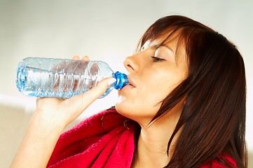 Image showing Girl with bottle