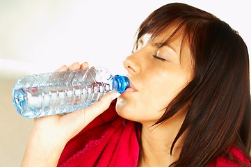 Image showing Girl with bottle