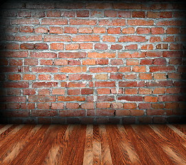 Image showing grungy brick wall backdrop