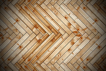 Image showing spruce parquet with vignette