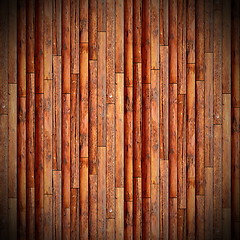 Image showing vertical mounted weathered wooden floor