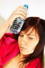 Image showing Girl with bottle