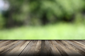 Image showing wooden veranda in nature