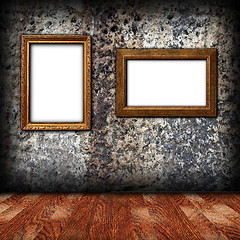 Image showing empty frames on wall for design