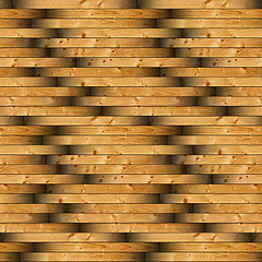 Image showing spruce wooden tiles on floor pattern