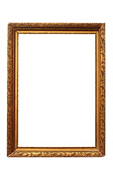 Image showing ancient carved wood frame