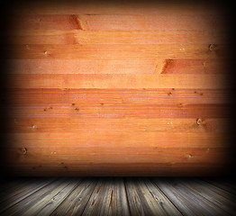 Image showing indoor background with wood planks finishing