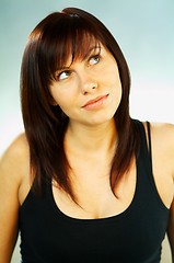 Image showing Emotions Brunette Portrait