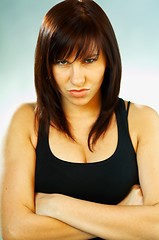 Image showing Emotions Brunette Portrait