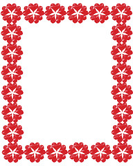 Image showing frame from the red illustrated flowers