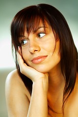 Image showing Emotions Brunette Portrait