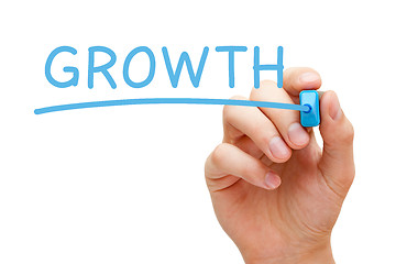 Image showing Growth Blue Marker