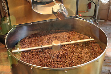 Image showing apparatus shuffling the drains of coffee