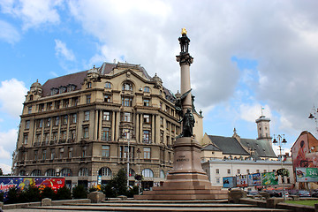 Image showing Monument of polish poet Adam Mickiewicz in Lviv