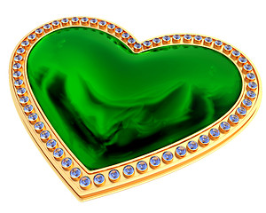 Image showing Emerald heart jewelry