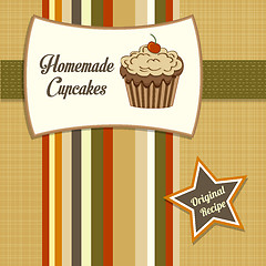 Image showing vintage homemade cupcakes poster