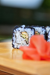 Image showing tobico sushi rolls