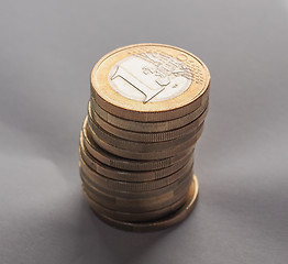 Image showing Many one Euro coins