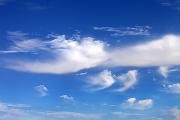 Image showing Blue sky with clouds in summer sun day
