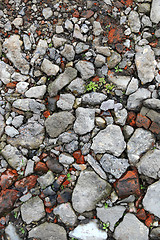 Image showing Background with fragments of brick and concrete 