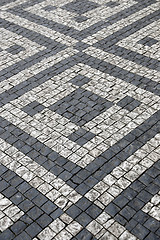 Image showing Paving stones street with pattern