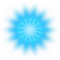 Image showing Abstract blue shape on white