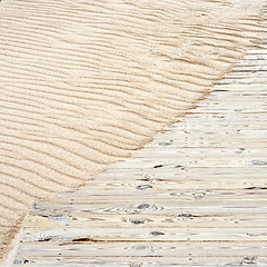 Image showing Wooden plank path