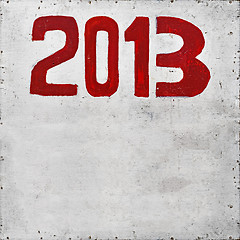 Image showing 2013 year on plywood board, new year