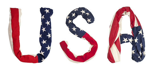 Image showing letters U, S, A, american flag