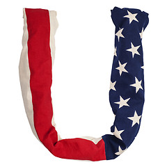 Image showing letter U, american flag