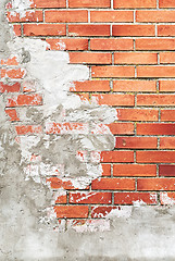 Image showing red grunge wall background