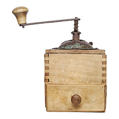 Image showing old coffee grinder isolated on a white background