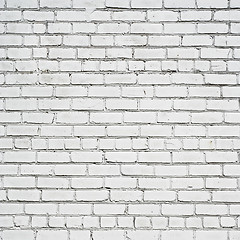 Image showing white brick wall