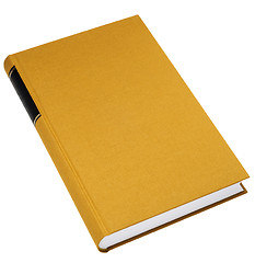 Image showing Yellow book isolated on white, fabric cover