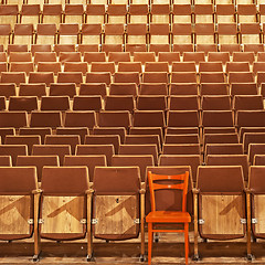 Image showing Theater Seat, front side, one red book