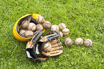 Image showing baseball equipment