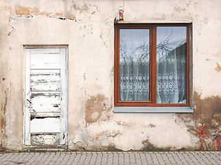 Image showing wall with window background