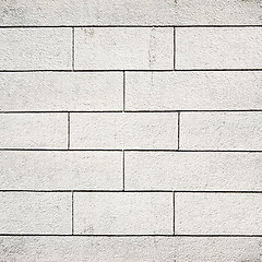 Image showing white brick wall background