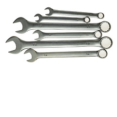 Image showing Spanners isolated on white background